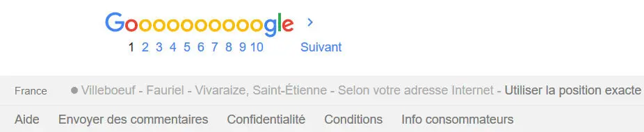 Analyse des résultats d'une requête sur Google